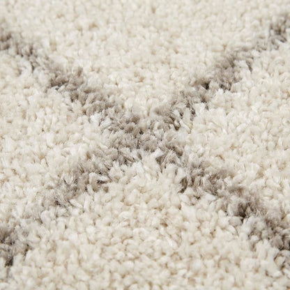 Ivory/Beige Area Rug with Power Loomed Large Rectangle Design for Living Room