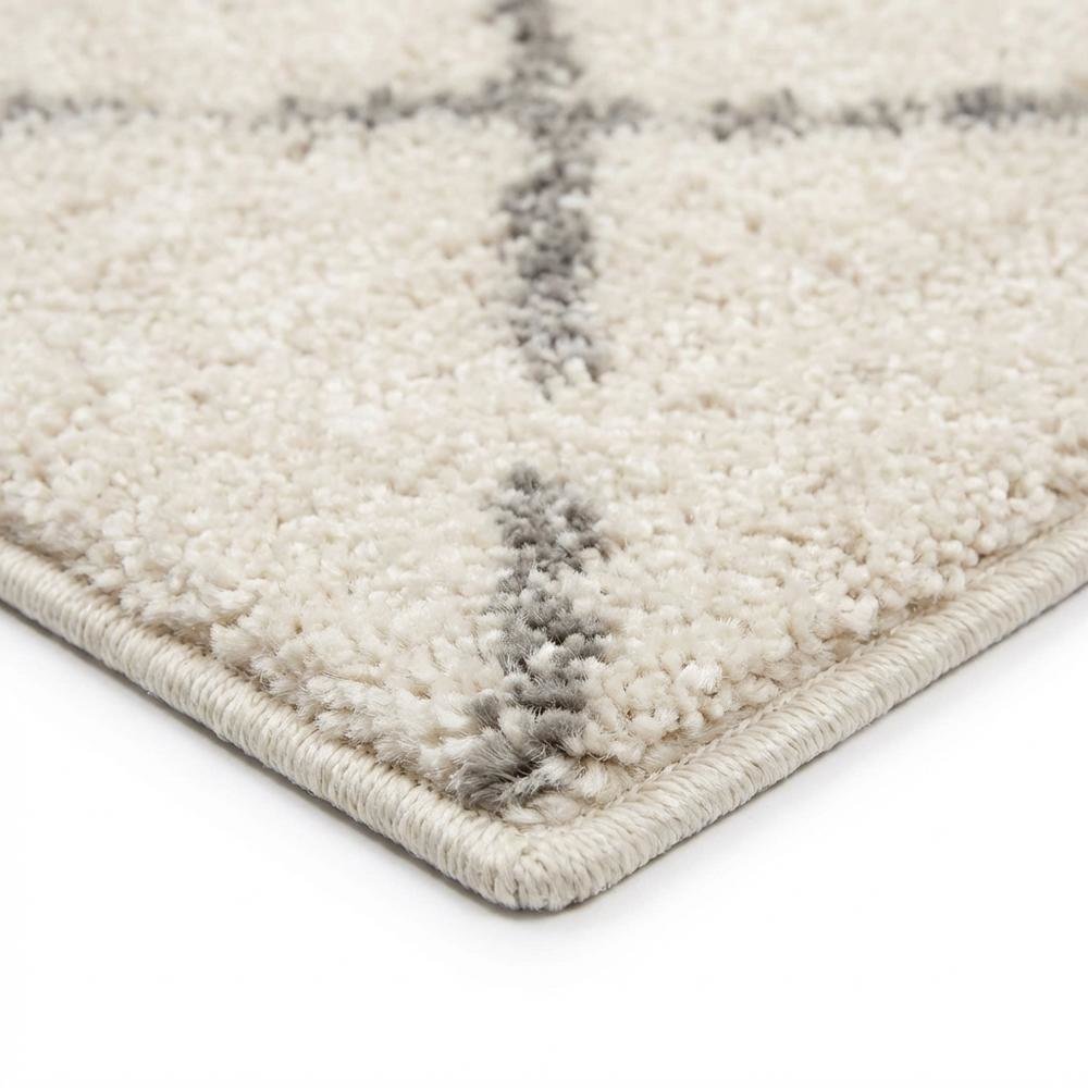 Ivory/Beige Area Rug with Power Loomed Large Rectangle Design for Living Room