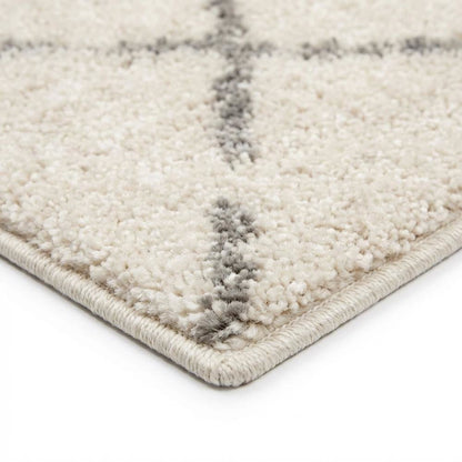 Ivory/Beige Area Rug with Power Loomed Large Rectangle Design for Living Room