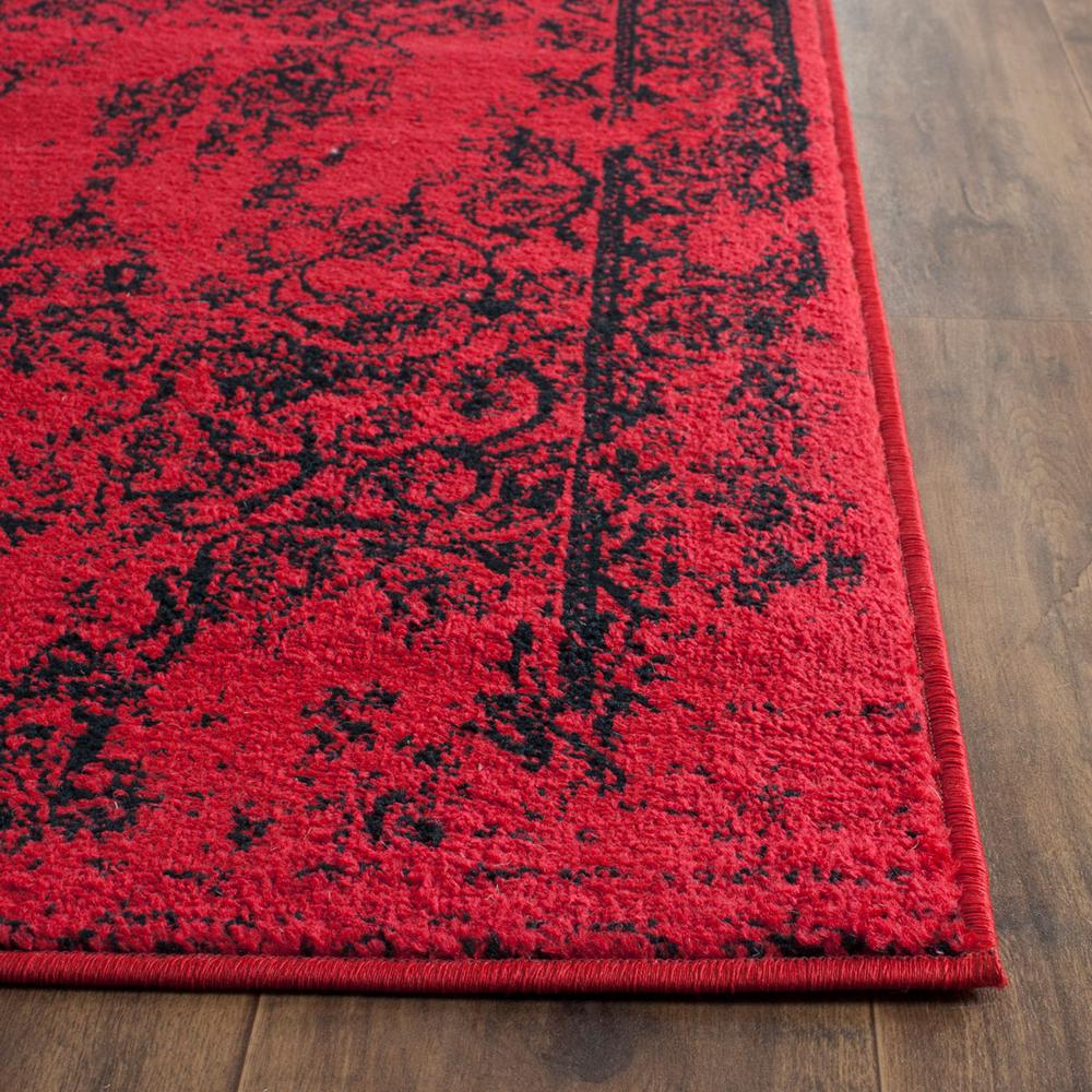 Adirondack, RED / BLACK, 2'-6" X 6', Area Rug, ADR101F-26