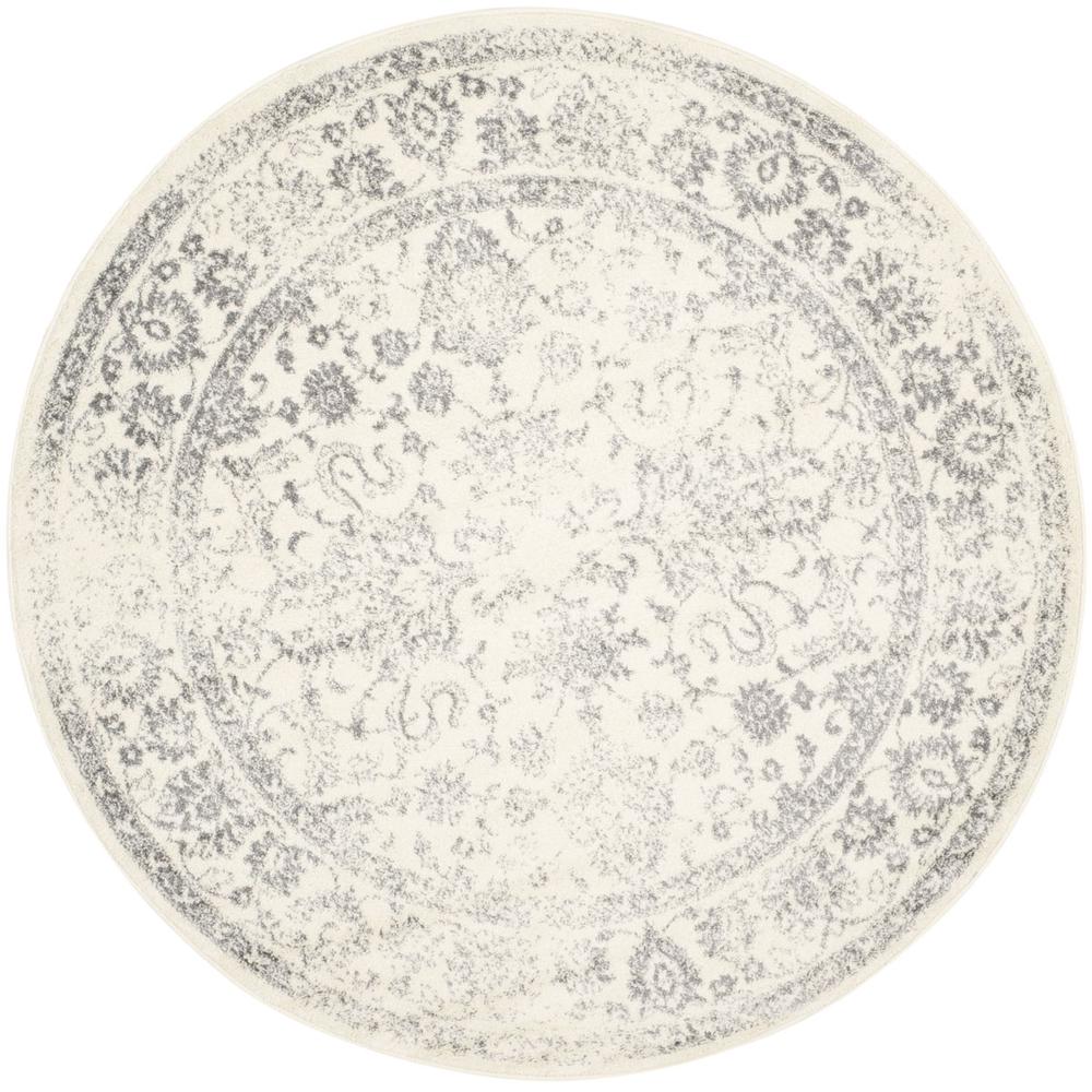 Adirondack, IVORY / SILVER, 9' X 9' Round, Area Rug, ADR109C-9R