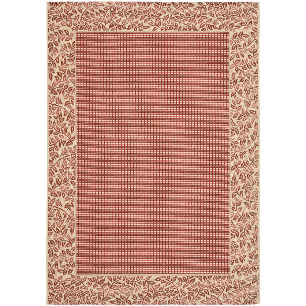 COURTYARD, RED / NATURAL, 6'-7" X 9'-6", Area Rug, CY0727-3707-6