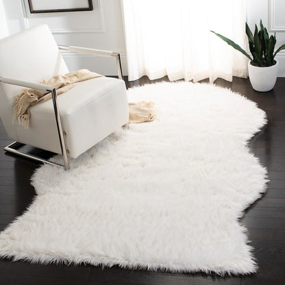 FAUX SHEEP SKIN, IVORY, 4' X 6', Area Rug, FSS115A-4