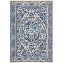 Navy and Light Grey Area Rug with Jute Backing and Power Loomed Construction