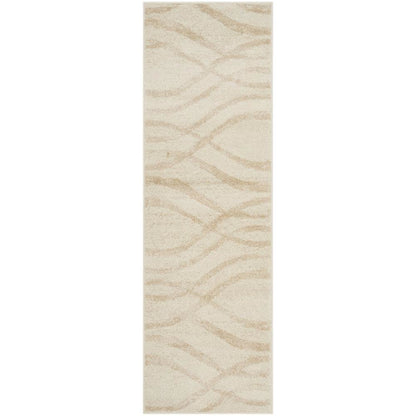 Cream and Champagne Area Rug, Power Loomed, Plush Polypropylene Pile