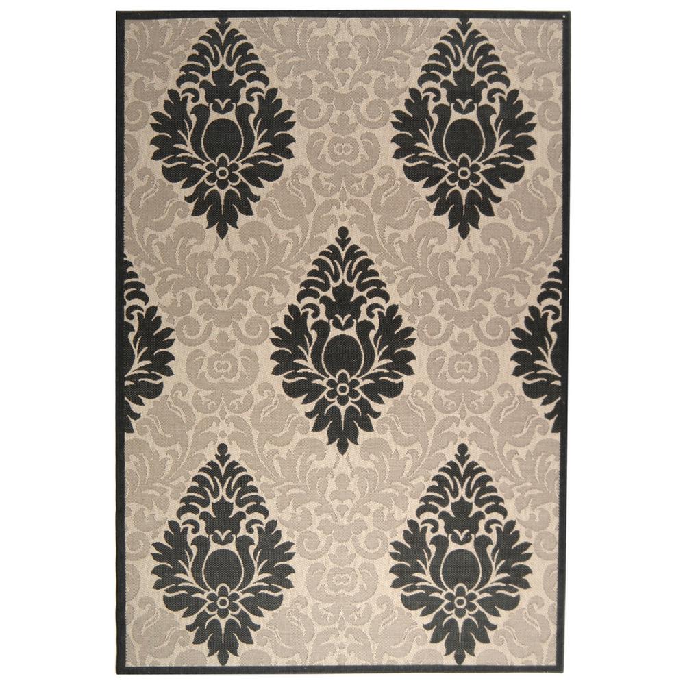 COURTYARD, SAND / BLACK, 8' X 11', Area Rug, CY2714-3901-8