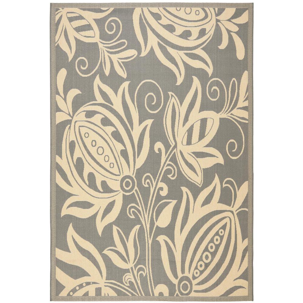 COURTYARD, GREY / NATURAL, 6'-7" X 6'-7" Round, Area Rug, CY2961-3606-7R