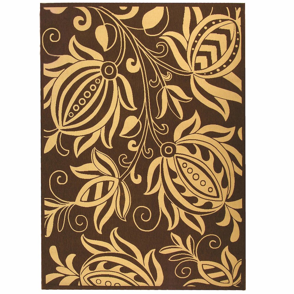 COURTYARD, CHOCOLATE / NATURAL, 8' X 11', Area Rug, CY2961-3409-8