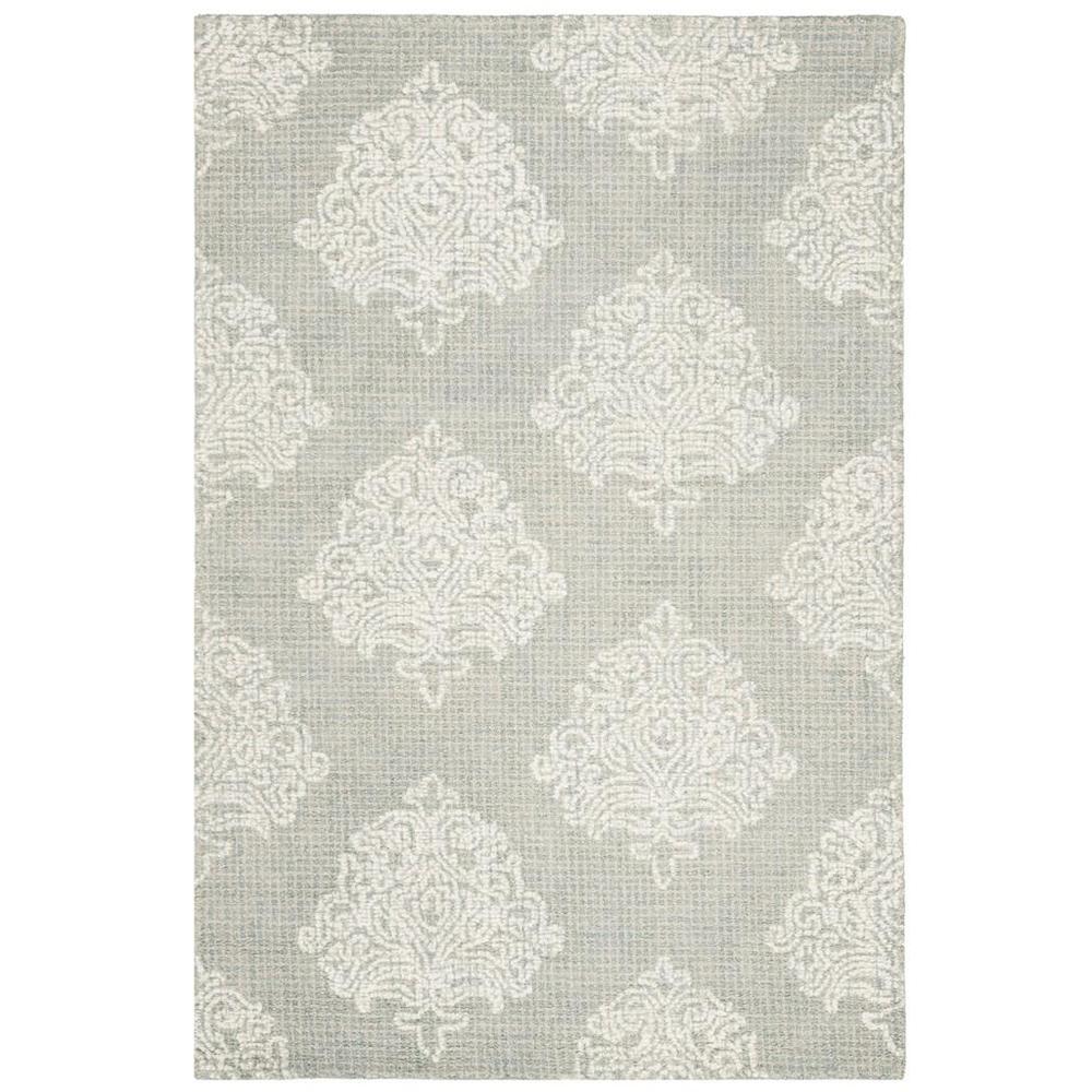 Abstract, AQUA / IVORY, 4' X 6', Area Rug