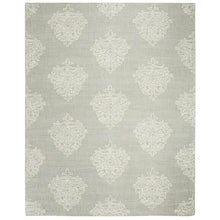 Abstract, AQUA / IVORY, 8' X 10', Area Rug