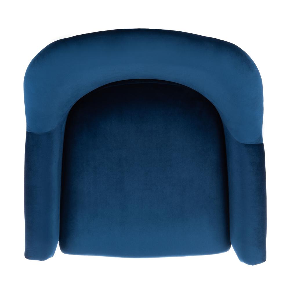 Brienne Mid Century Arm Chair, Navy/Brass