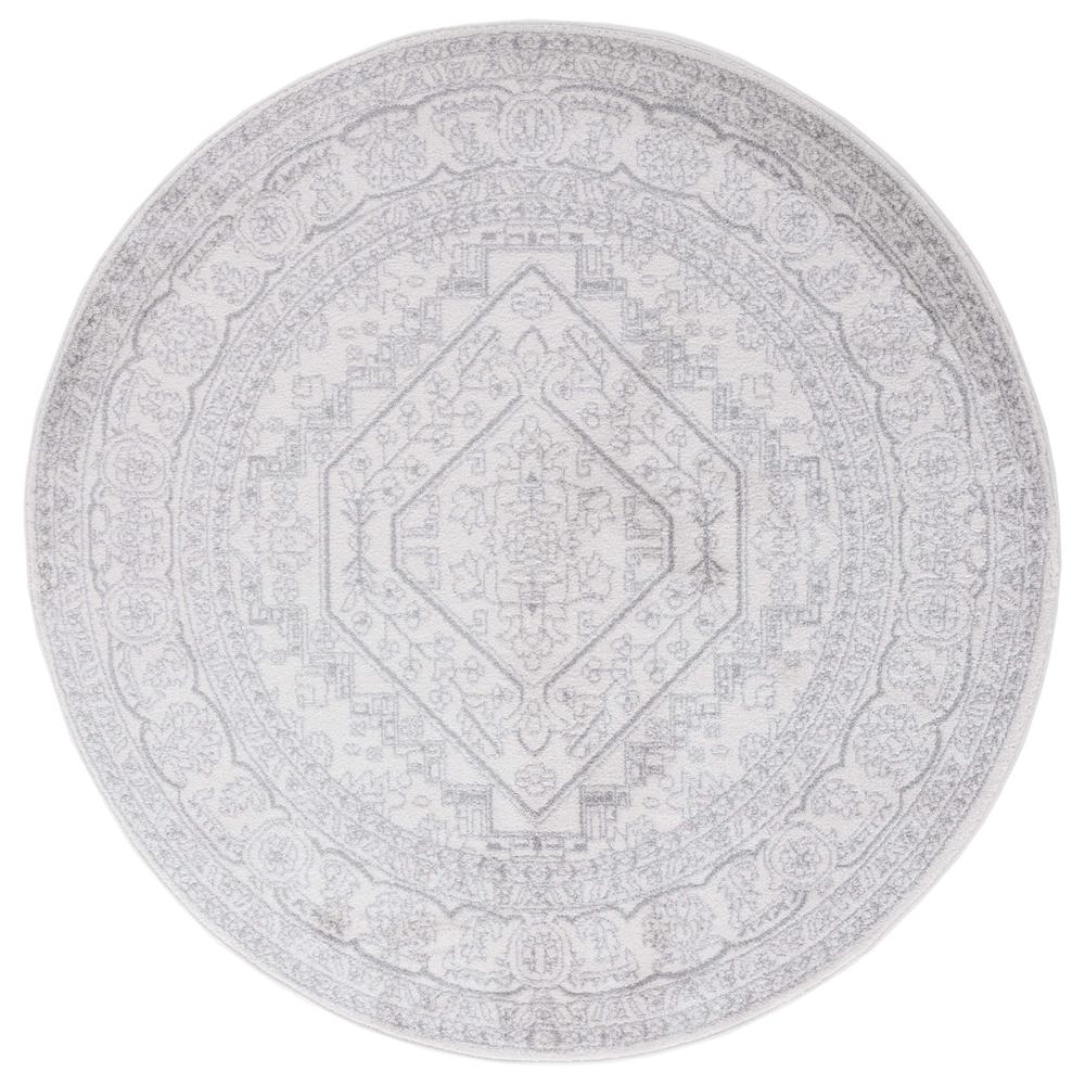 Adirondack, IVORY / SILVER, 6' X 6' Round, Area Rug, ADR108B-6R