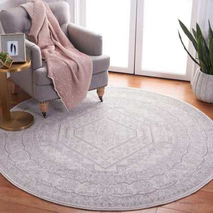 Adirondack, IVORY / SILVER, 6' X 6' Round, Area Rug, ADR108B-6R