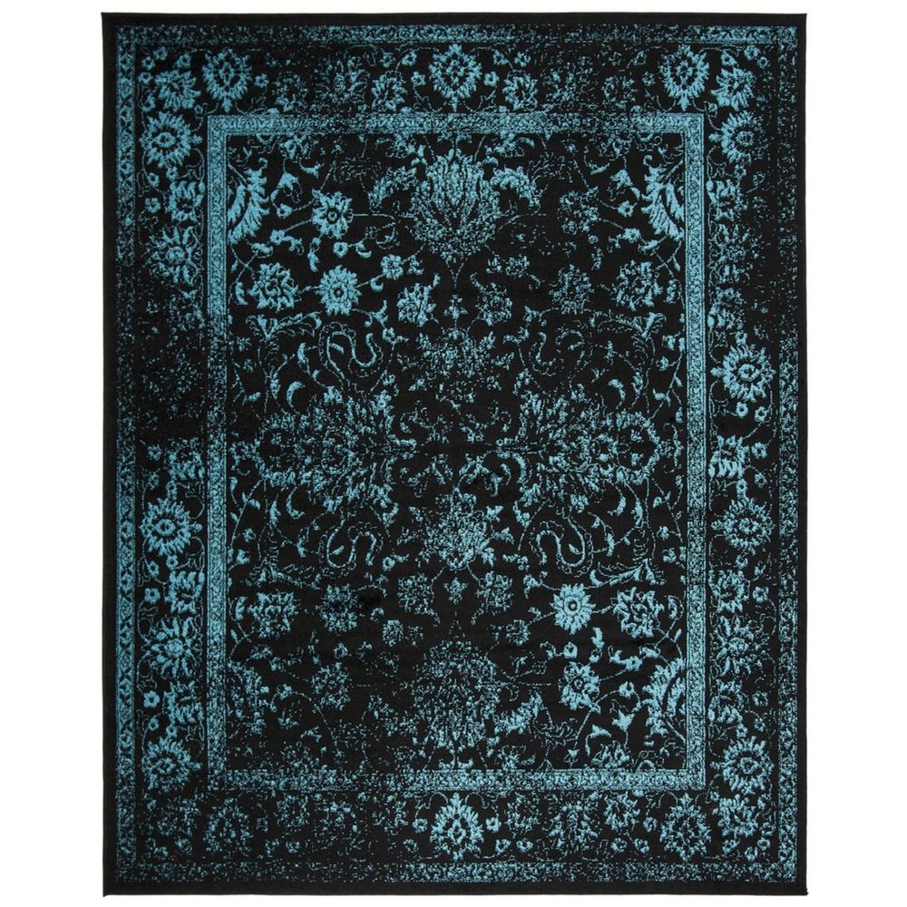 Adirondack, BLACK / TEAL, 8' X 10', Area Rug, ADR109K-8
