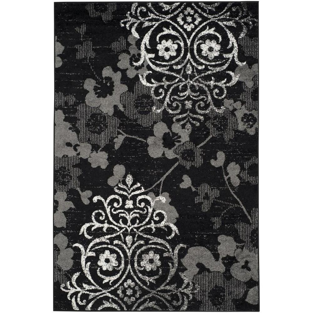 Adirondack, BLACK / SILVER, 10' X 14', Area Rug, ADR114A-10