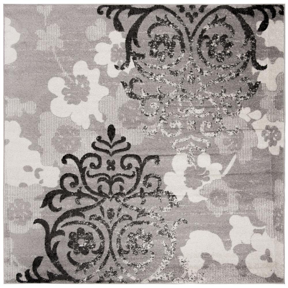Adirondack, SILVER / IVORY, 10' X 10' Square, Area Rug, ADR114B-10SQ