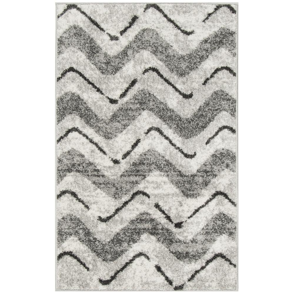Adirondack, SILVER / CHARCOAL, 2'-6" X 4', Area Rug, ADR121P-24