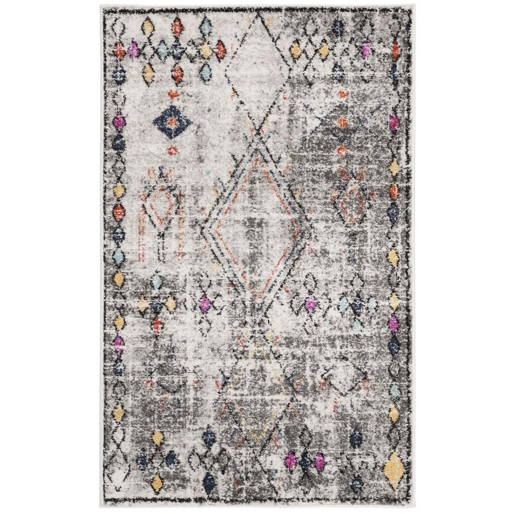 ADIRONDACK, LIGHT GREY / FUCHSIA, 3' X 5', Area Rug, ADR210F-3