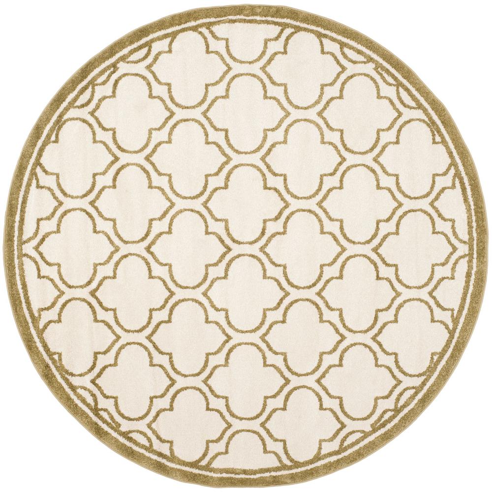 AMHERST, IVORY / LIGHT GREEN, 7' X 7' Round, Area Rug, AMT412A-7R
