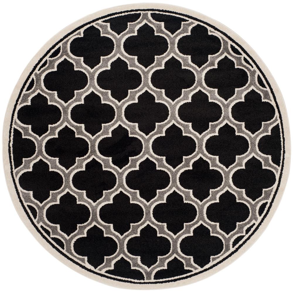 AMHERST, ANTHRACITE / IVORY, 7' X 7' Round, Area Rug, AMT412G-7R