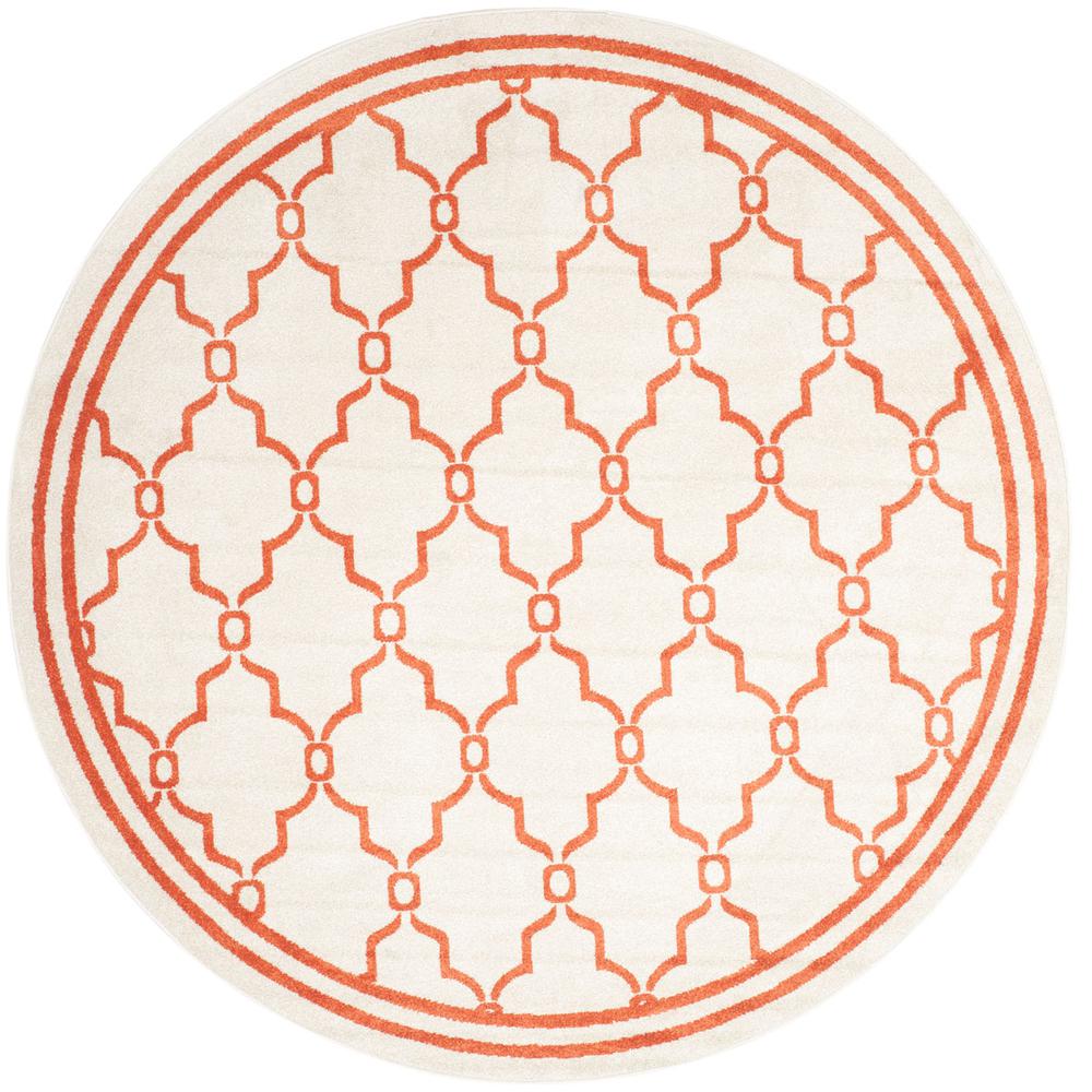 AMHERST, BEIGE / ORANGE, 7' X 7' Round, Area Rug, AMT414F-7R