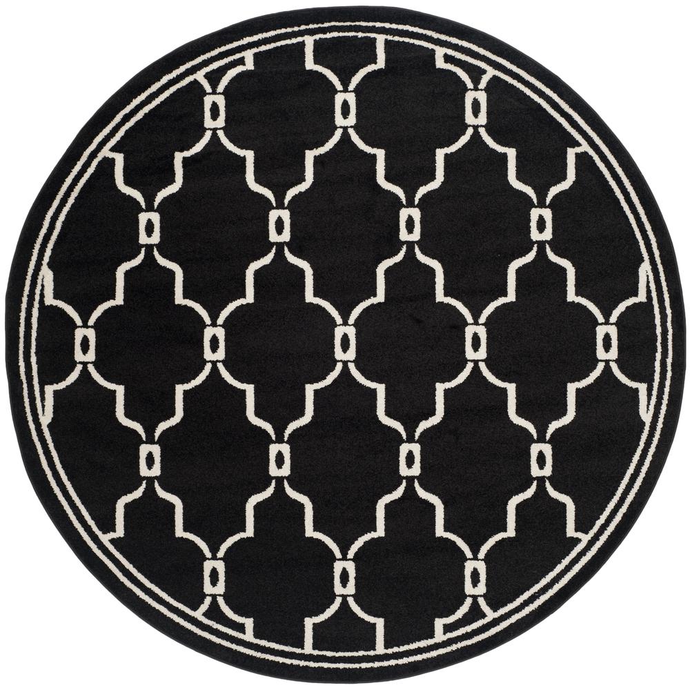 AMHERST, ANTHRACITE / IVORY, 7' X 7' Round, Area Rug, AMT414G-7R