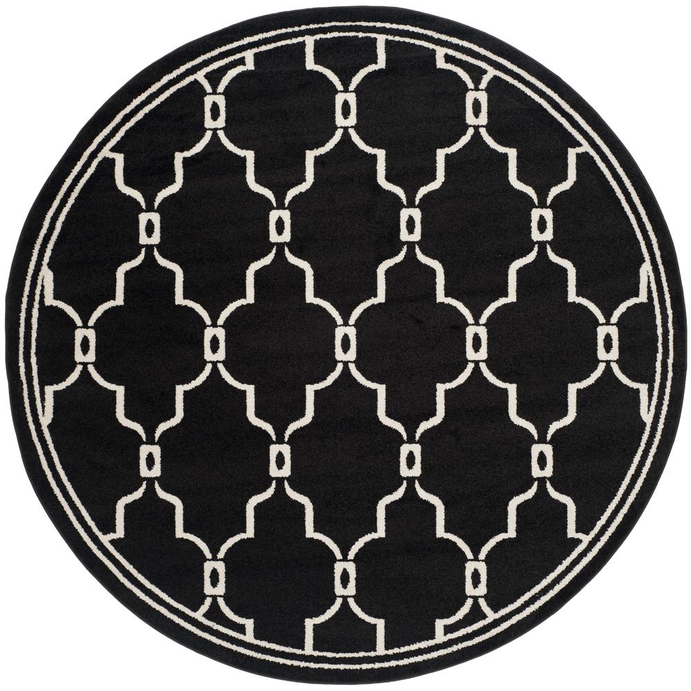 AMHERST, ANTHRACITE / IVORY, 7' X 7' Round, Area Rug, AMT414G-7R