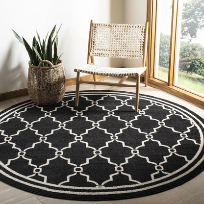 AMHERST, ANTHRACITE / IVORY, 7' X 7' Round, Area Rug, AMT414G-7R