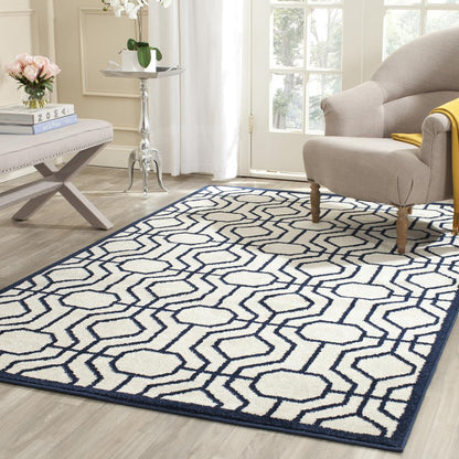 AMHERST, IVORY / NAVY, 6' X 9', Area Rug, AMT416M-6