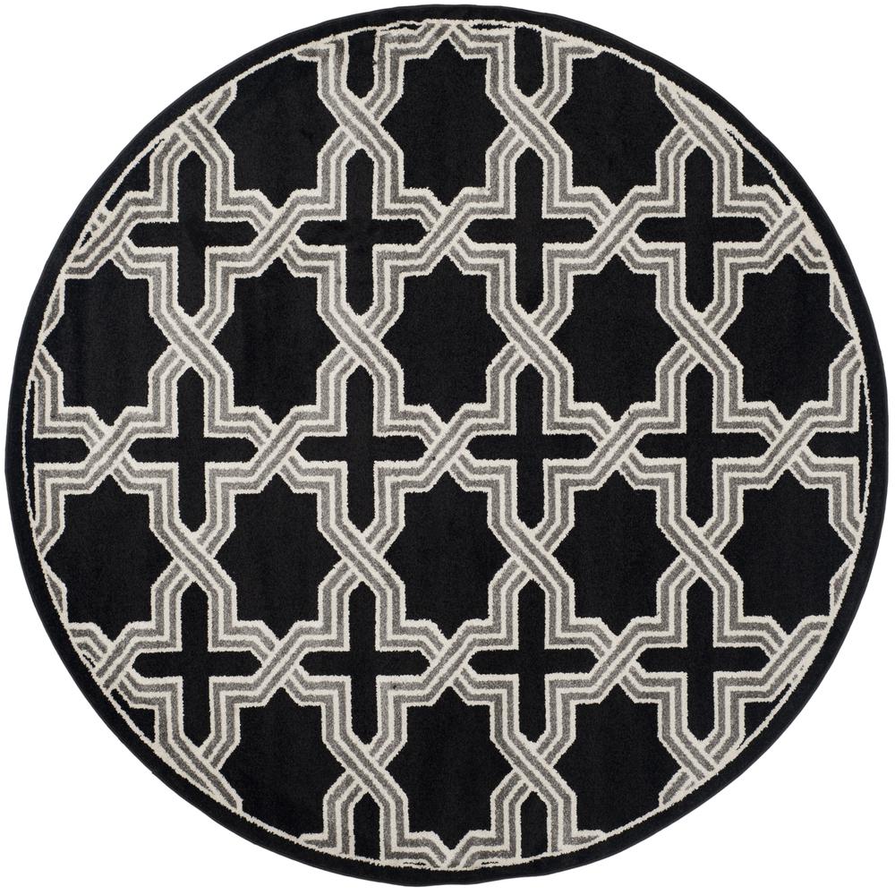 AMHERST, ANTHRACITE / GREY, 7' X 7' Round, Area Rug