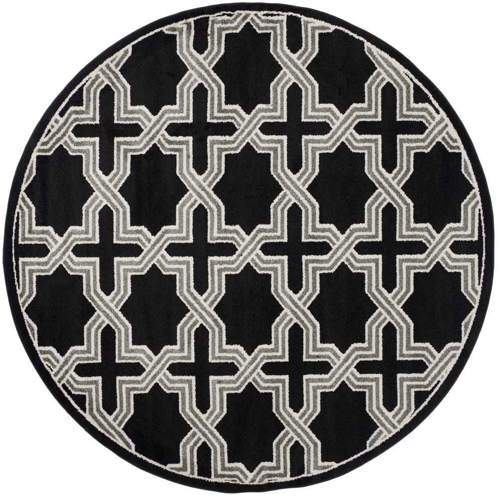 AMHERST, ANTHRACITE / GREY, 7' X 7' Round, Area Rug