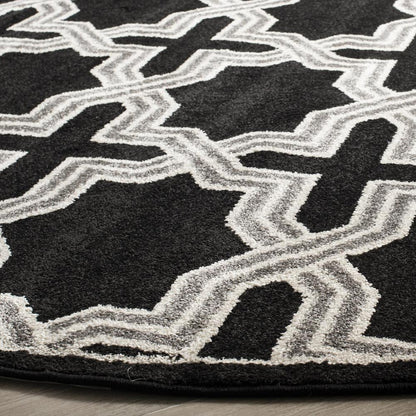 AMHERST, ANTHRACITE / GREY, 7' X 7' Round, Area Rug