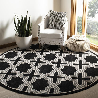 AMHERST, ANTHRACITE / GREY, 7' X 7' Round, Area Rug