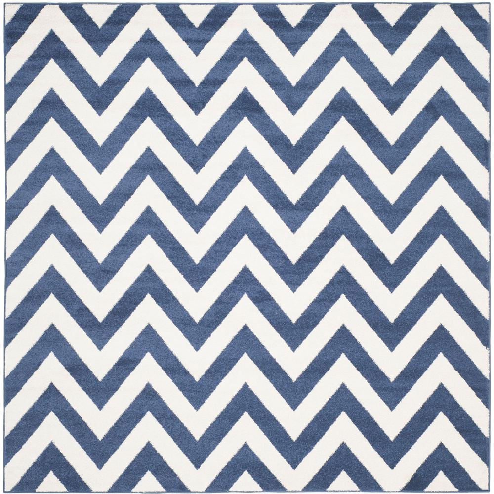 AMHERST, NAVY / BEIGE, 7' X 7' Square, Area Rug, AMT419P-7SQ