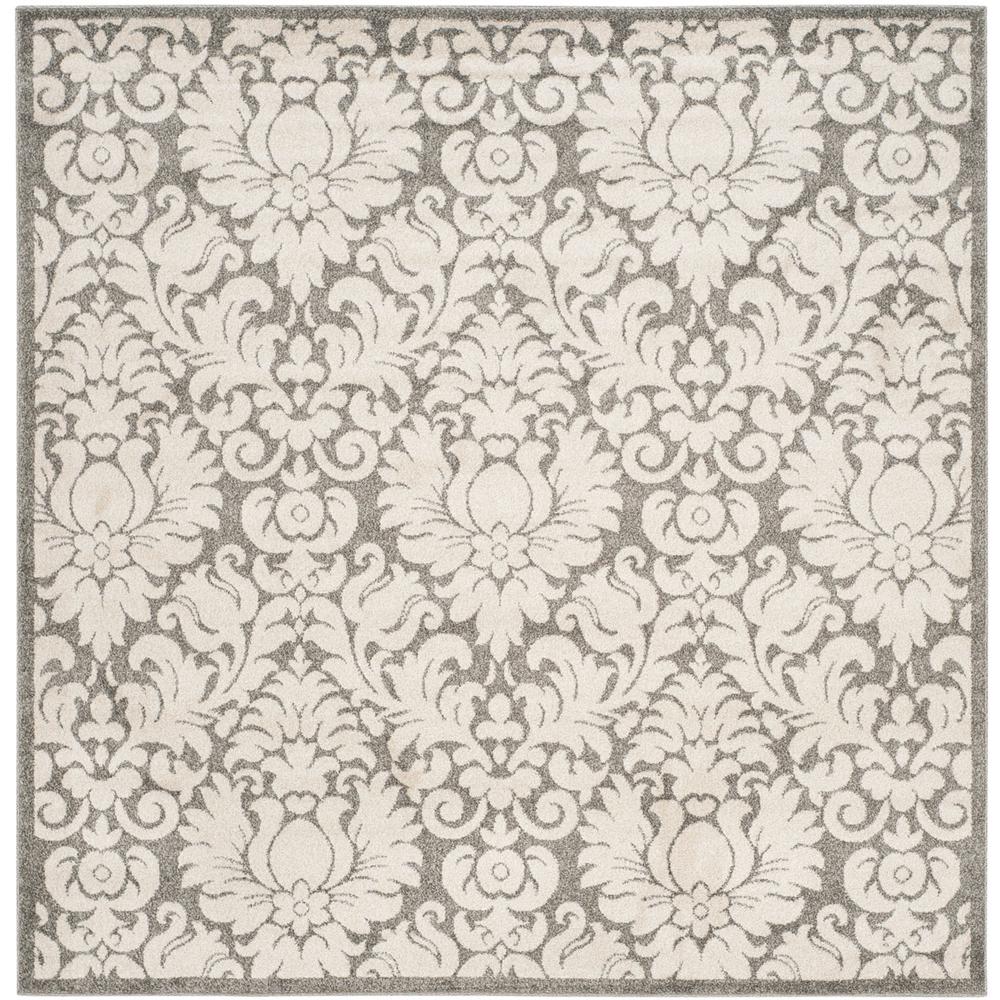 AMHERST, DARK GREY / BEIGE, 7' X 7' Square, Area Rug, AMT427R-7SQ