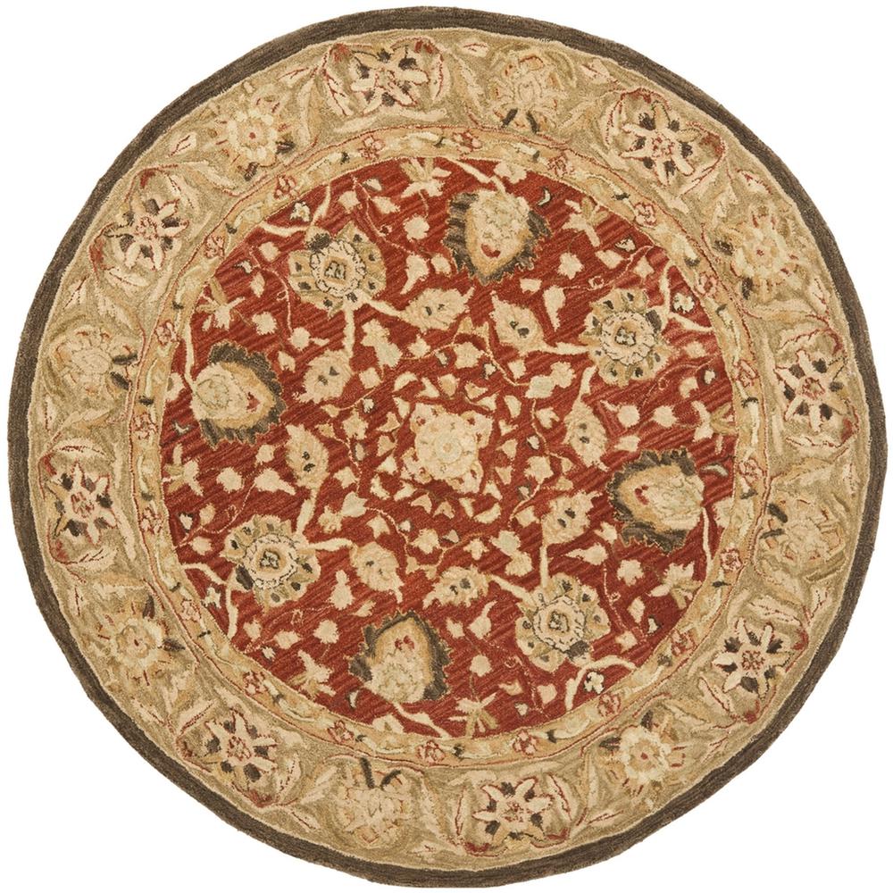 ANATOLIA, RUST / GREEN, 4' X 4' Round, Area Rug