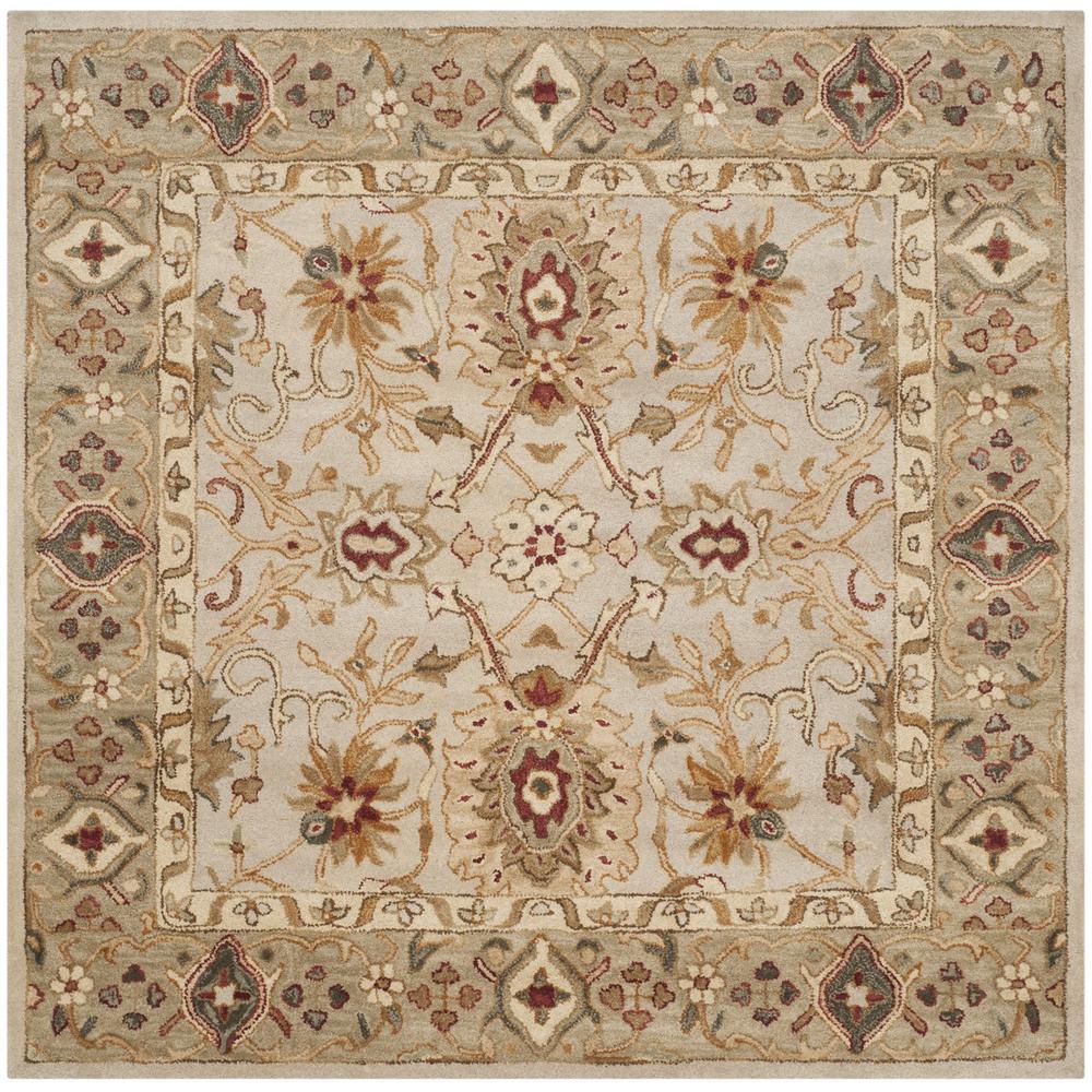 ANTIQUITY, GREY BEIGE / SAGE, 6' X 6' Square, Area Rug