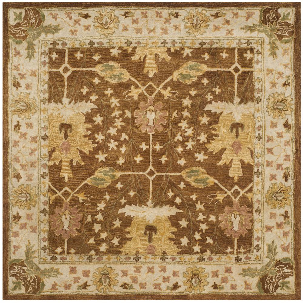 ANTIQUITY, BROWN / BEIGE, 6' X 6' Square, Area Rug, AT840B-6SQ