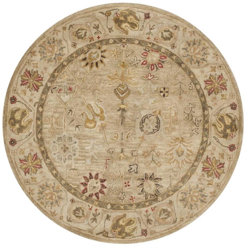 ANTIQUITY, TAUPE / BEIGE, 6' X 6' Round, Area Rug