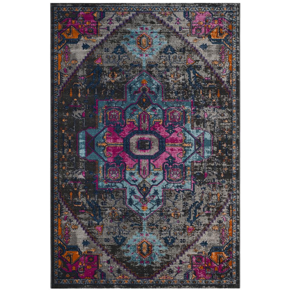 ARTISAN, GREY / FUCHSIA, 3' X 5', Area Rug, ATN332J-3