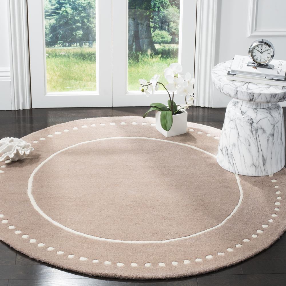 BELLA, BEIGE / IVORY, 5' X 5' Round, Area Rug, BEL151J-5R