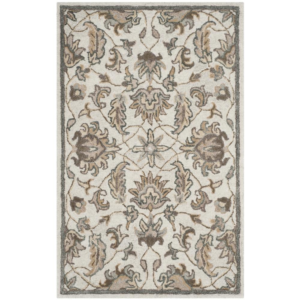 BELLA, IVORY / LIGHT GREY, 2'-6" X 4', Area Rug