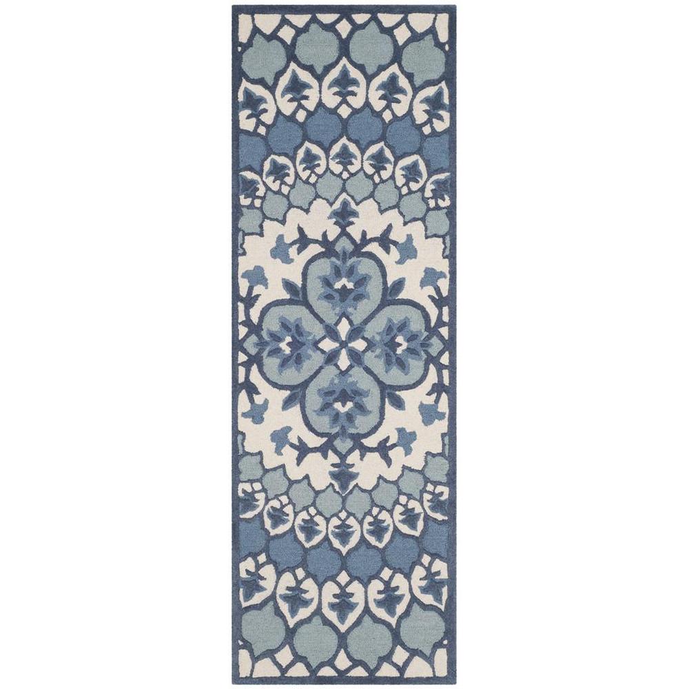 Bellagio, IVORY / BLUE, 2'-3" X 7', Area Rug