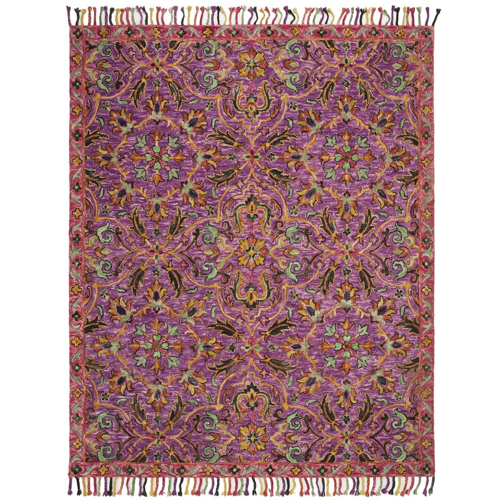 BLOSSOM, PURPLE / MULTI, 8' X 10', Area Rug
