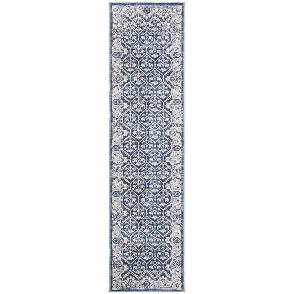 BRENTWOOD, NAVY / LIGHT GREY, 2' X 8', Area Rug, BNT869M-28