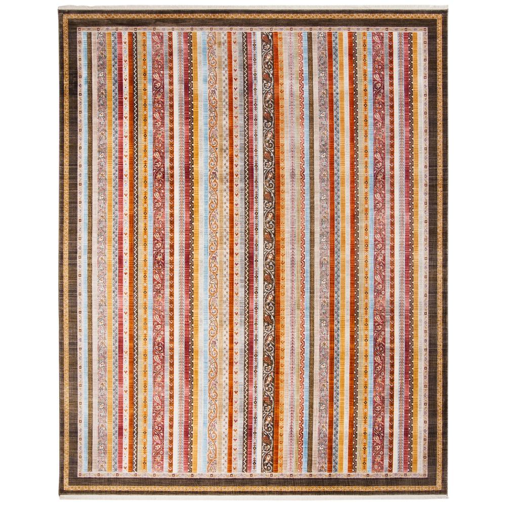 BOKHARA, BROWN / YELLOW, 8' X 10', Area Rug