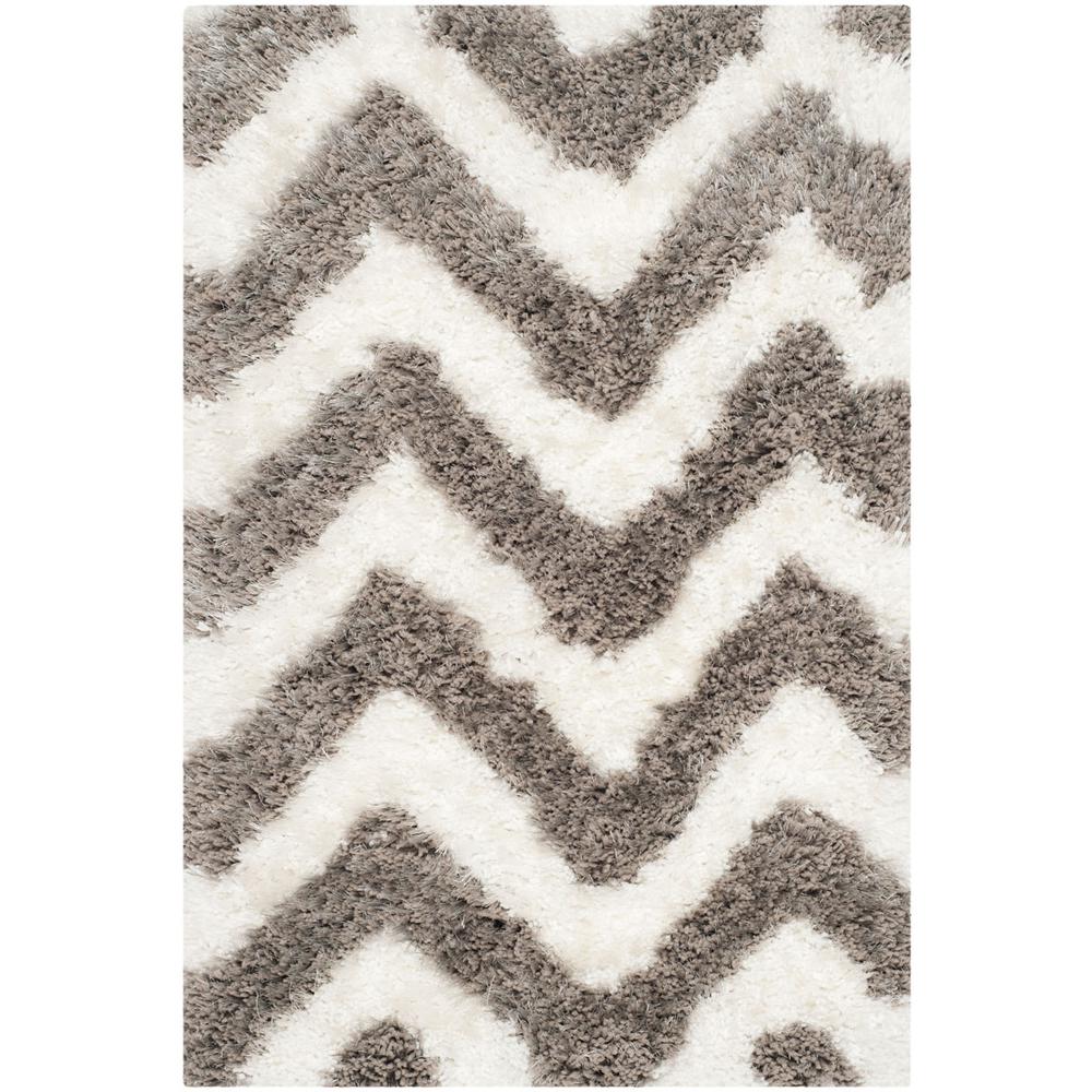 SG-BSG-Barcelona Shag, IVORY / SILVER, 2' X 3', Area Rug, BSG320A-2