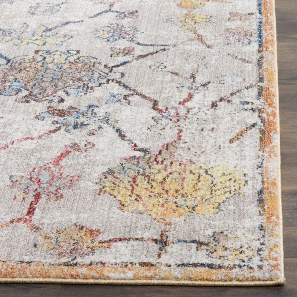 BRISTOL, GREY / ORANGE, 2'-3" X 8', Area Rug