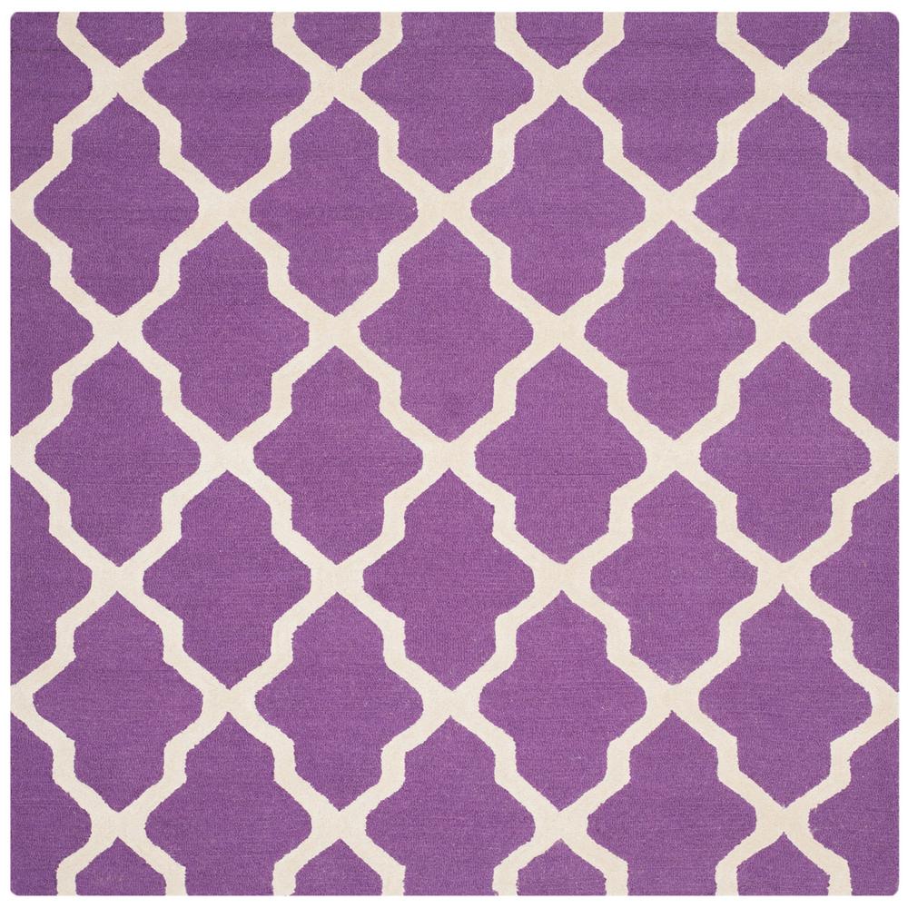 CAMBRIDGE, PURPLE / IVORY, 6' X 6' Square, Area Rug, CAM121K-6SQ