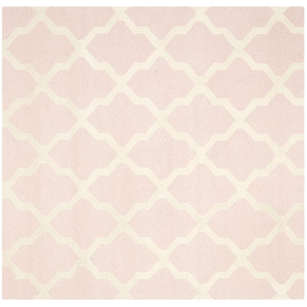 CAMBRIDGE, LIGHT PINK / IVORY, 4' X 4' Square, Area Rug, CAM121M-4SQ